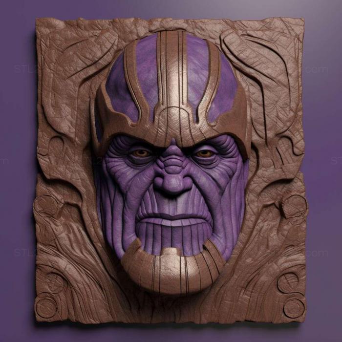 Characters (Thanos 1, HERO_1385) 3D models for cnc